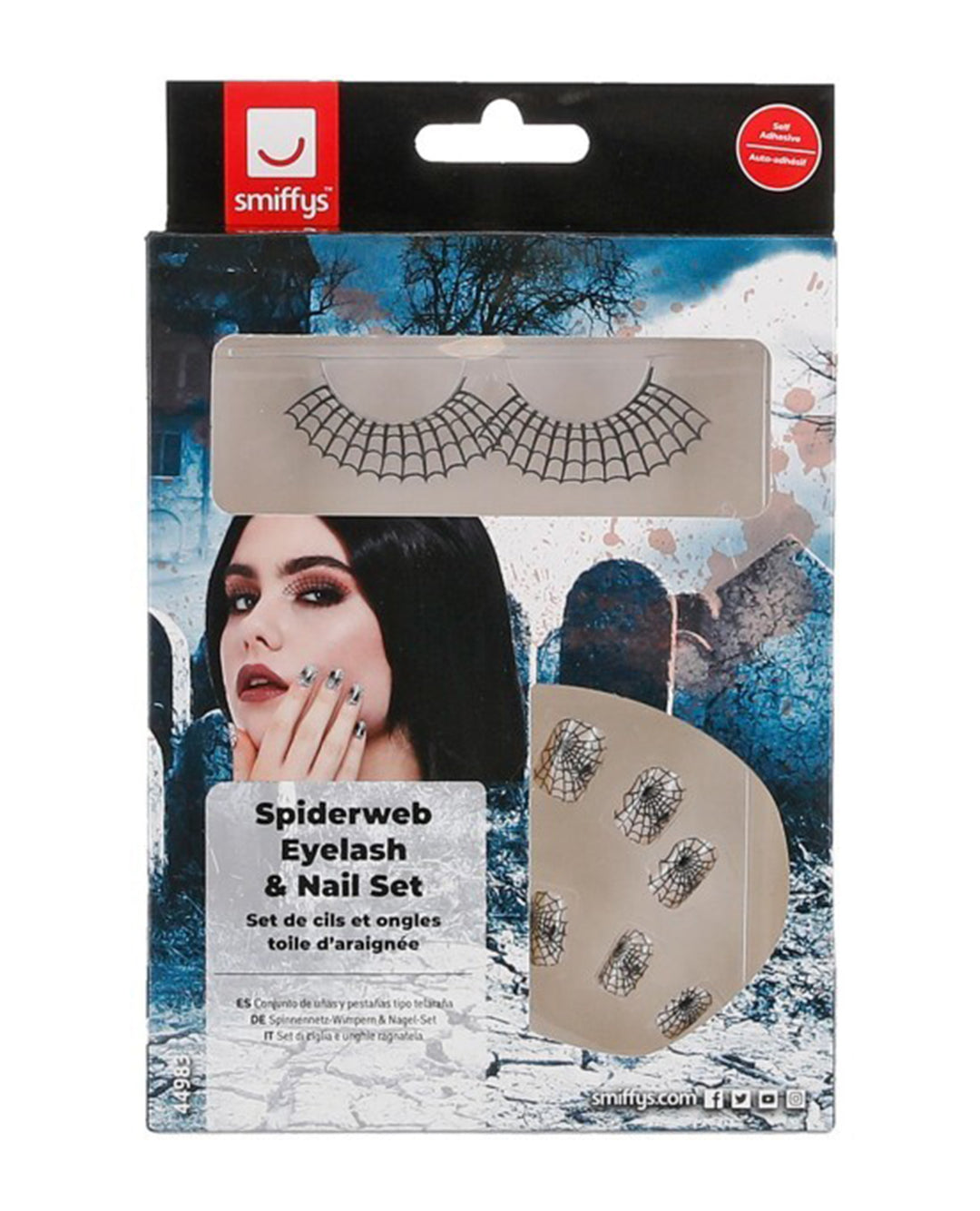 SMIFFYS MAKEUP FX SPIDERWEB EYELASH &amp; NAIL SET