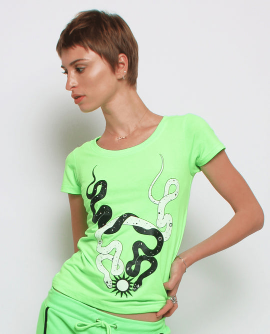 STARGAZER T-SHIRTS GIRLS GREEN