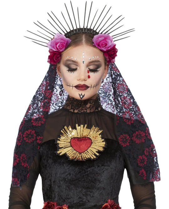 DELUXE SUNBURST DAY OF THE DEAD HEADBAND