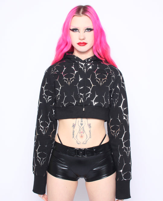 CROPPED HOODIE THORNS LOGO