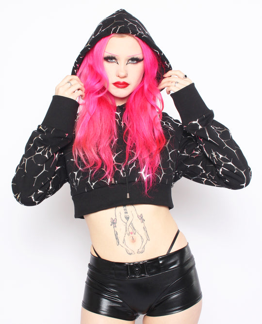 CROPPED HOODIE THORNS LOGO