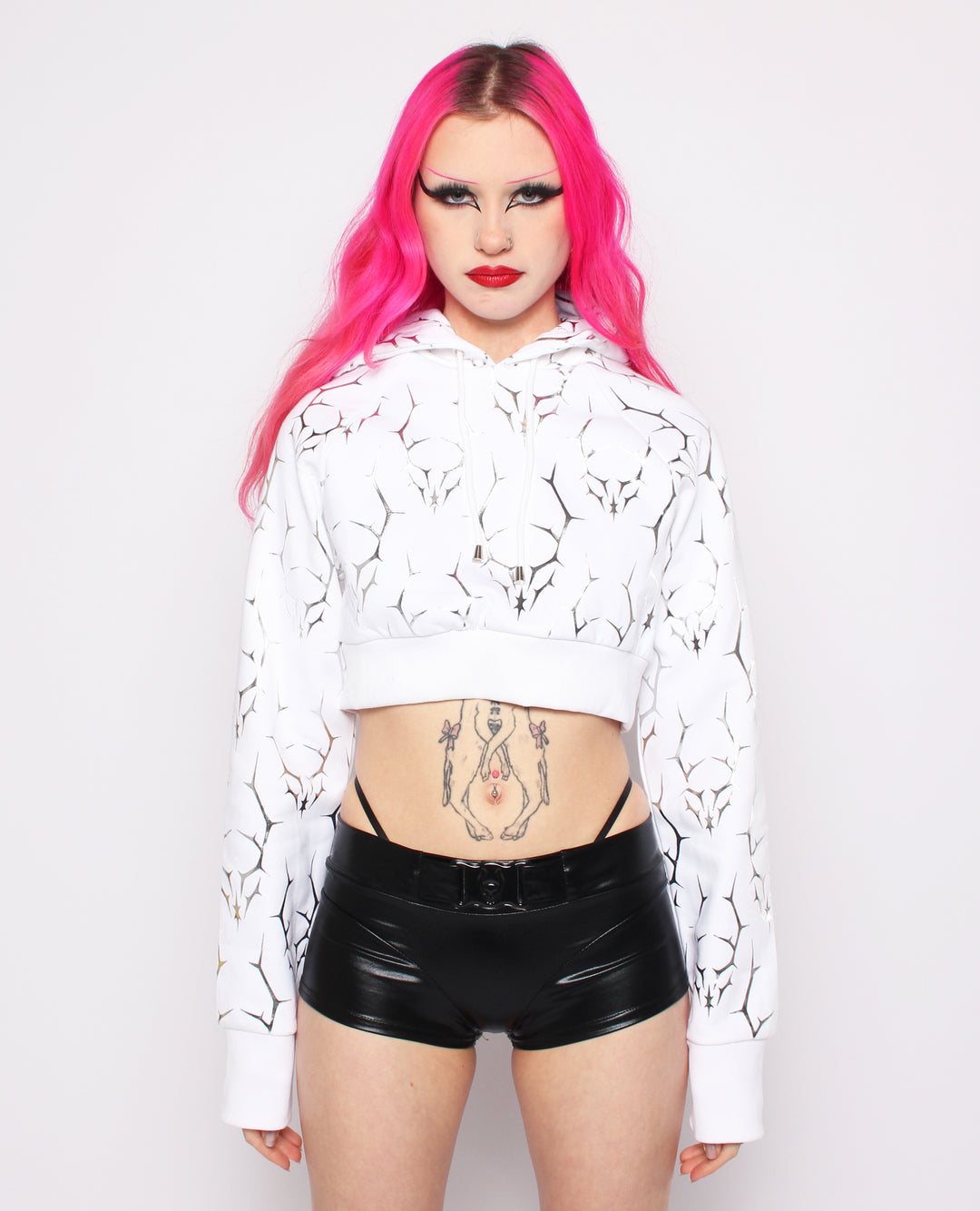 CROPPED HOODIE THORNS LOGO