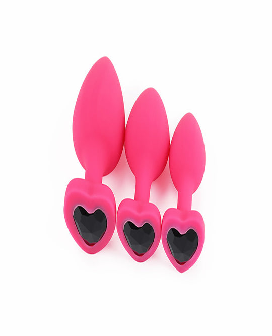 SILICONE HEART BUTT PLUG.