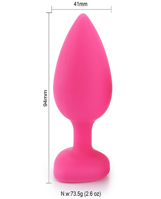 SILICONE HEART BUTT PLUG.