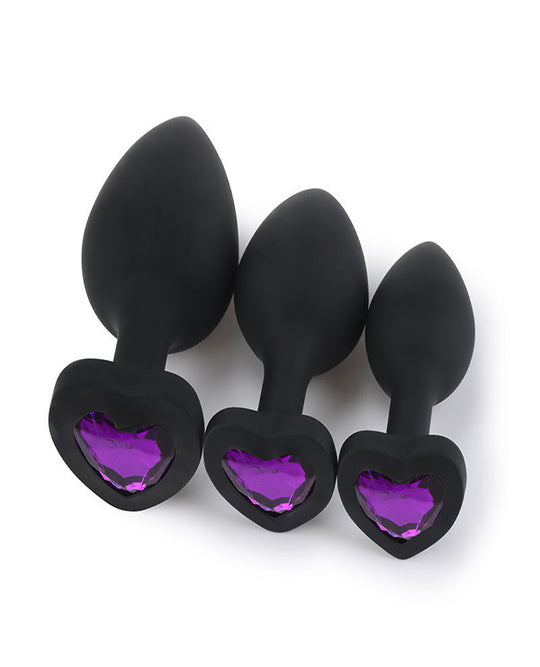 SILICONE HEART BUTT PLUG.