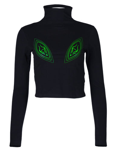 ALIEN EYES HIGH NECK L/S TOP.