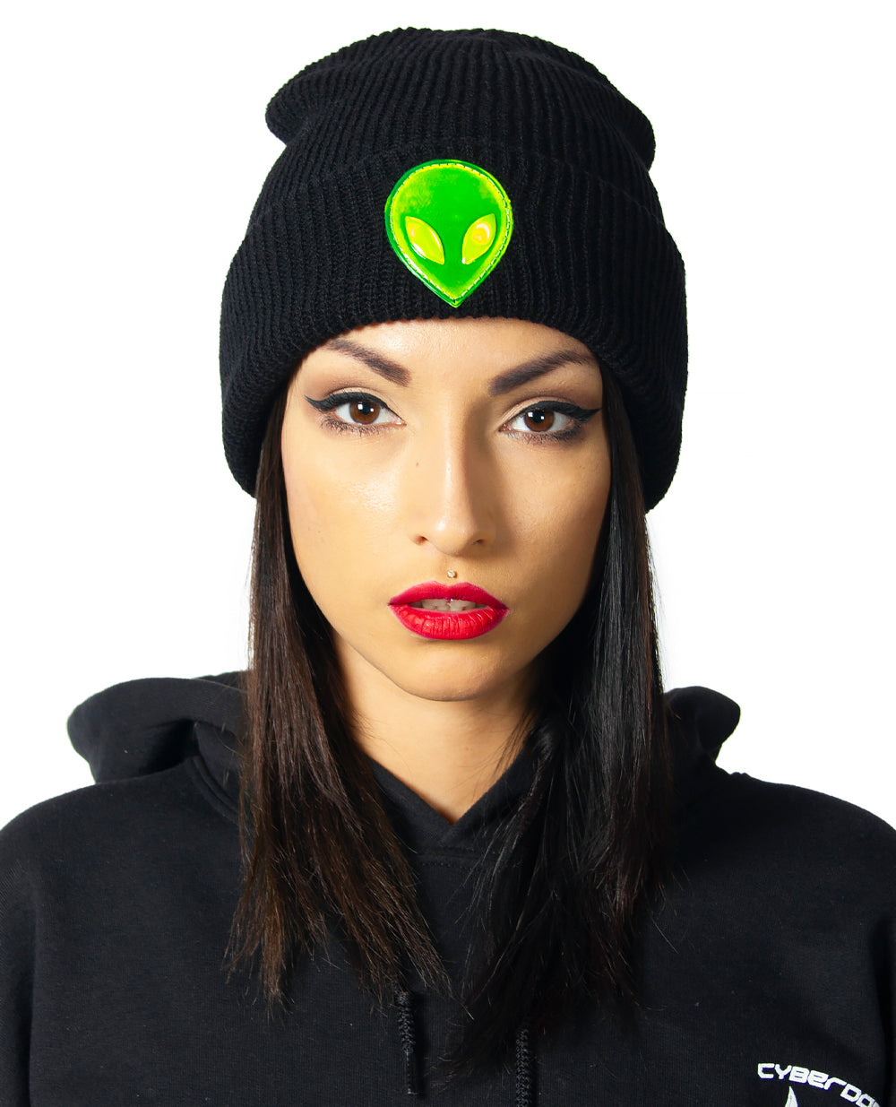 ALIEN FOLDED BEANIE.