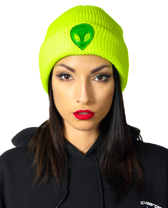 ALIEN FOLDED BEANIE.