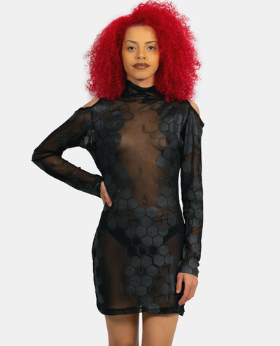 ANTIMATTER MESH DRESS.