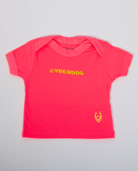 BABY TEE CYBERDOG FLUO PINK FRONT