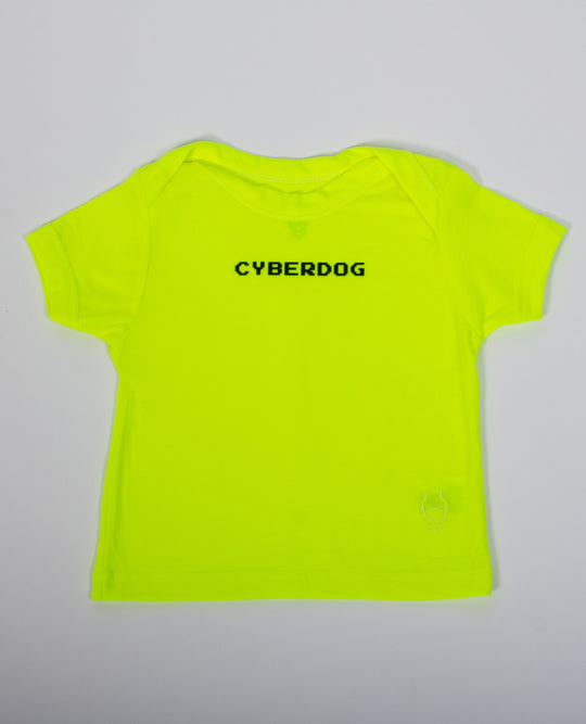 BABY TEE CYBERDOG FLUO YELLOW FRONT