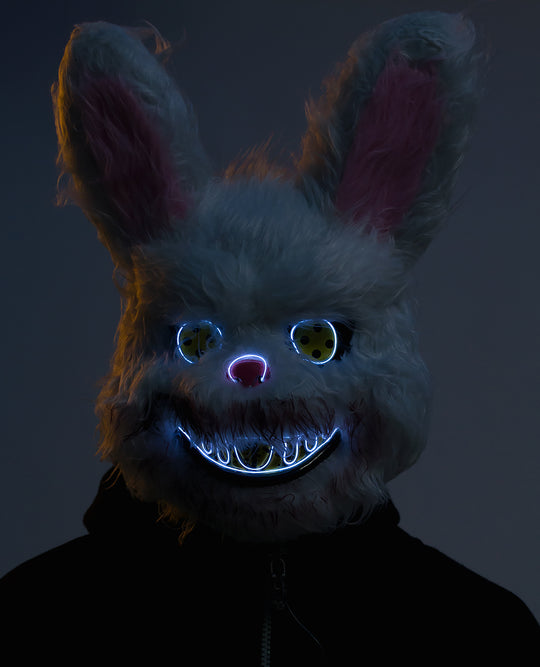 CREEPY BUNNY LIGHT UP MASK.