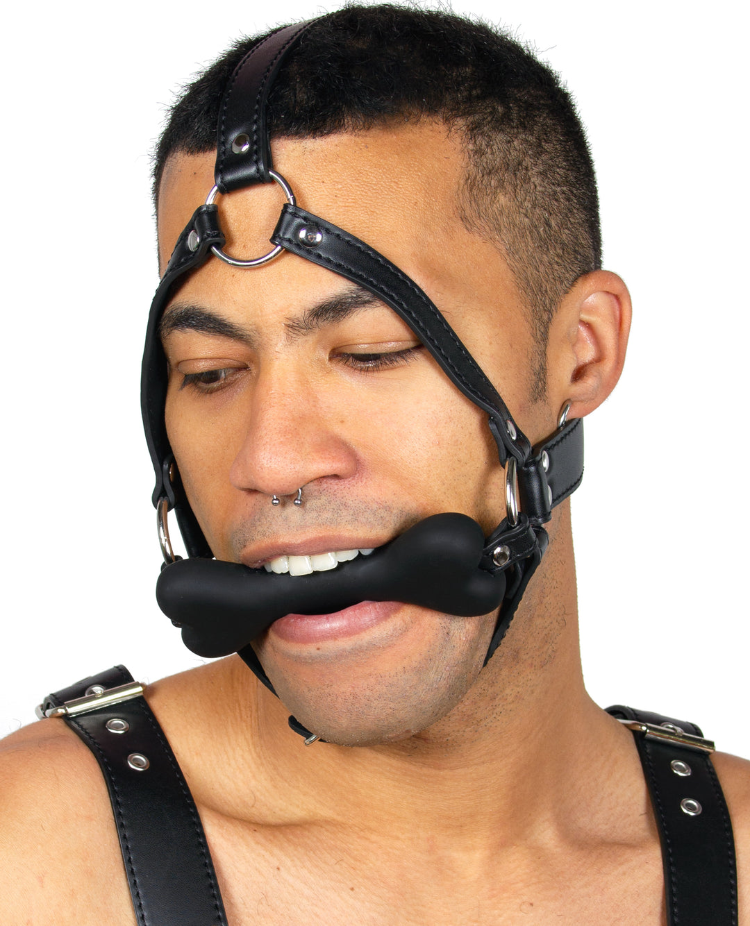 XXX MOUTH GAG HARNESS.
