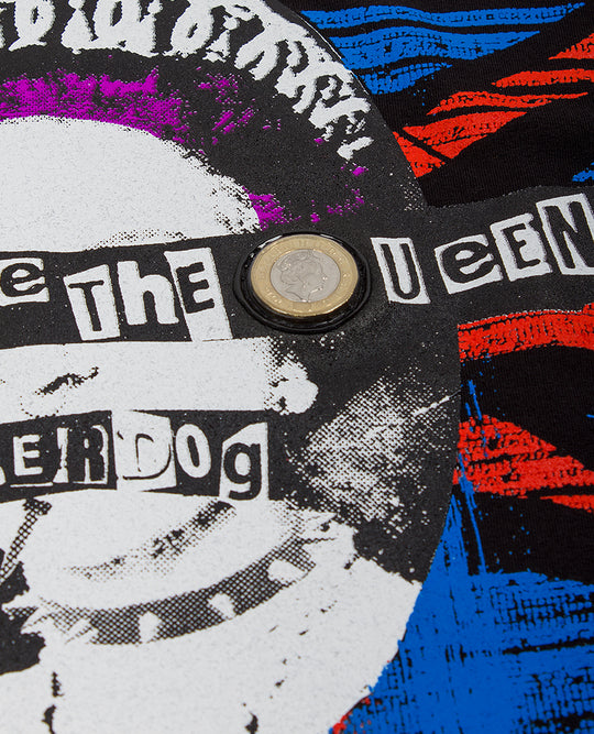 MENS DOG RAVE THE QUEEN T-SHIRT.