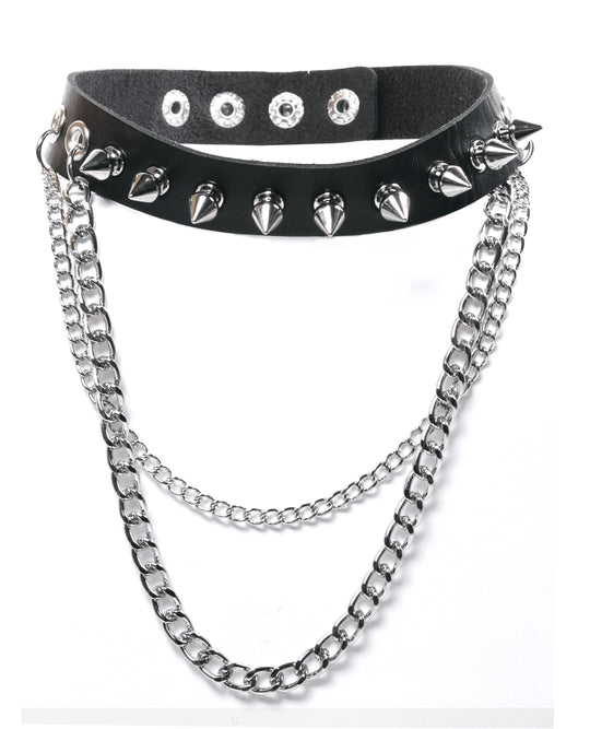 DOG SPIKE SLIM COLLAR.