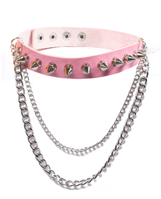 DOG SPIKE SLIM COLLAR.