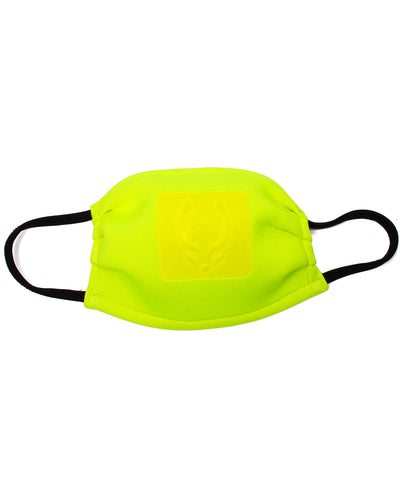 FOLDED MASK EMBOSSED LOGO.