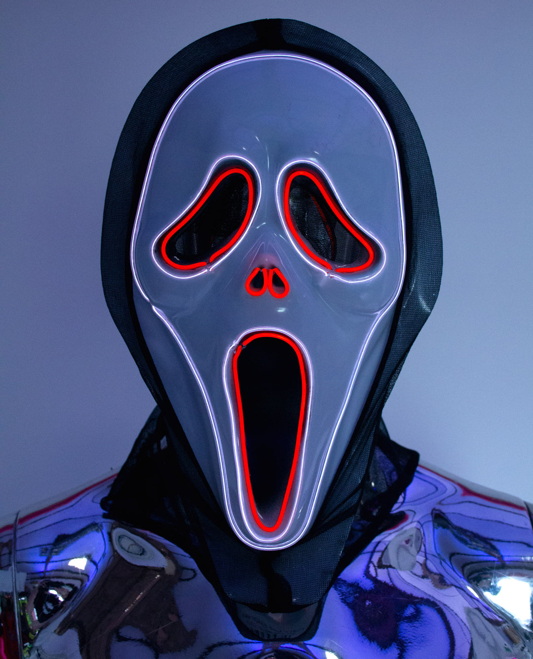 LIGHT UP GHOST MASK.