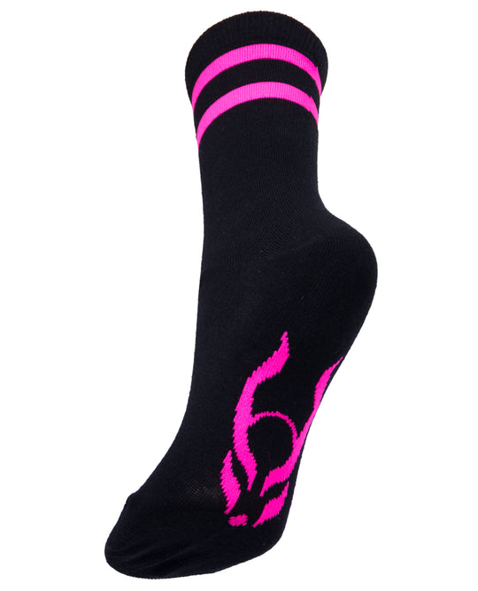 GIRLS STRIPES LOGO SOCKS SHORT.