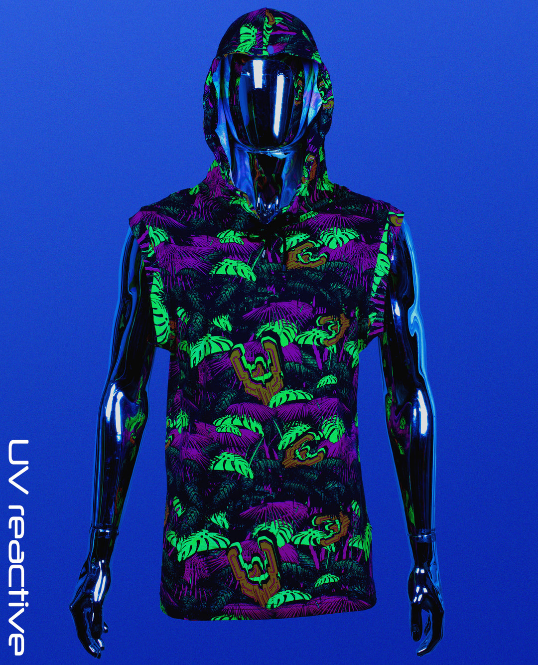 MENS TECH VEST NEON JUNGLE.