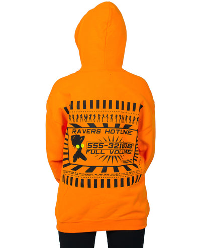 OVERSIZE RAVERS HOTLINE HOODY.