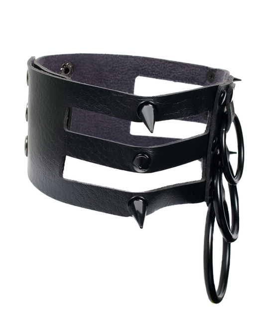 CAGE SPIKED COLLAR.