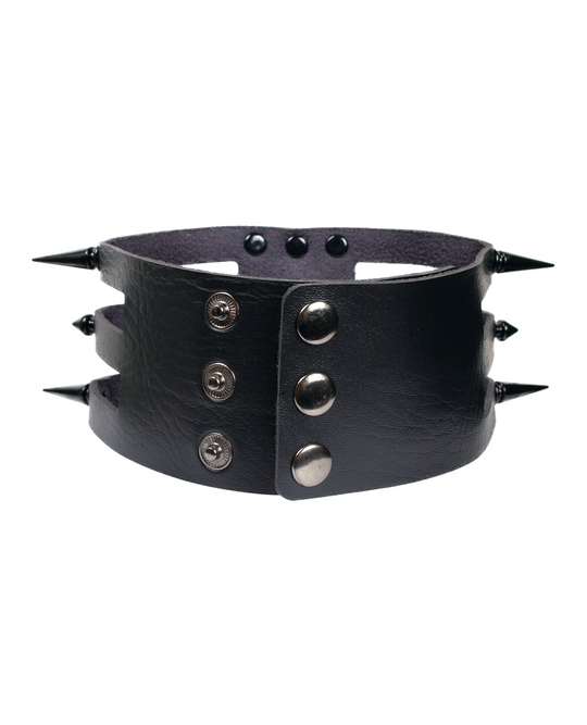 CAGE SPIKED COLLAR.