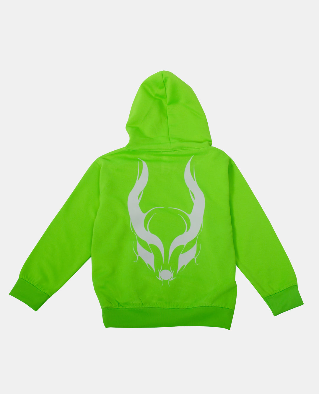 KIDS HOODIE CYBERLUX FLUO GREEN BACK