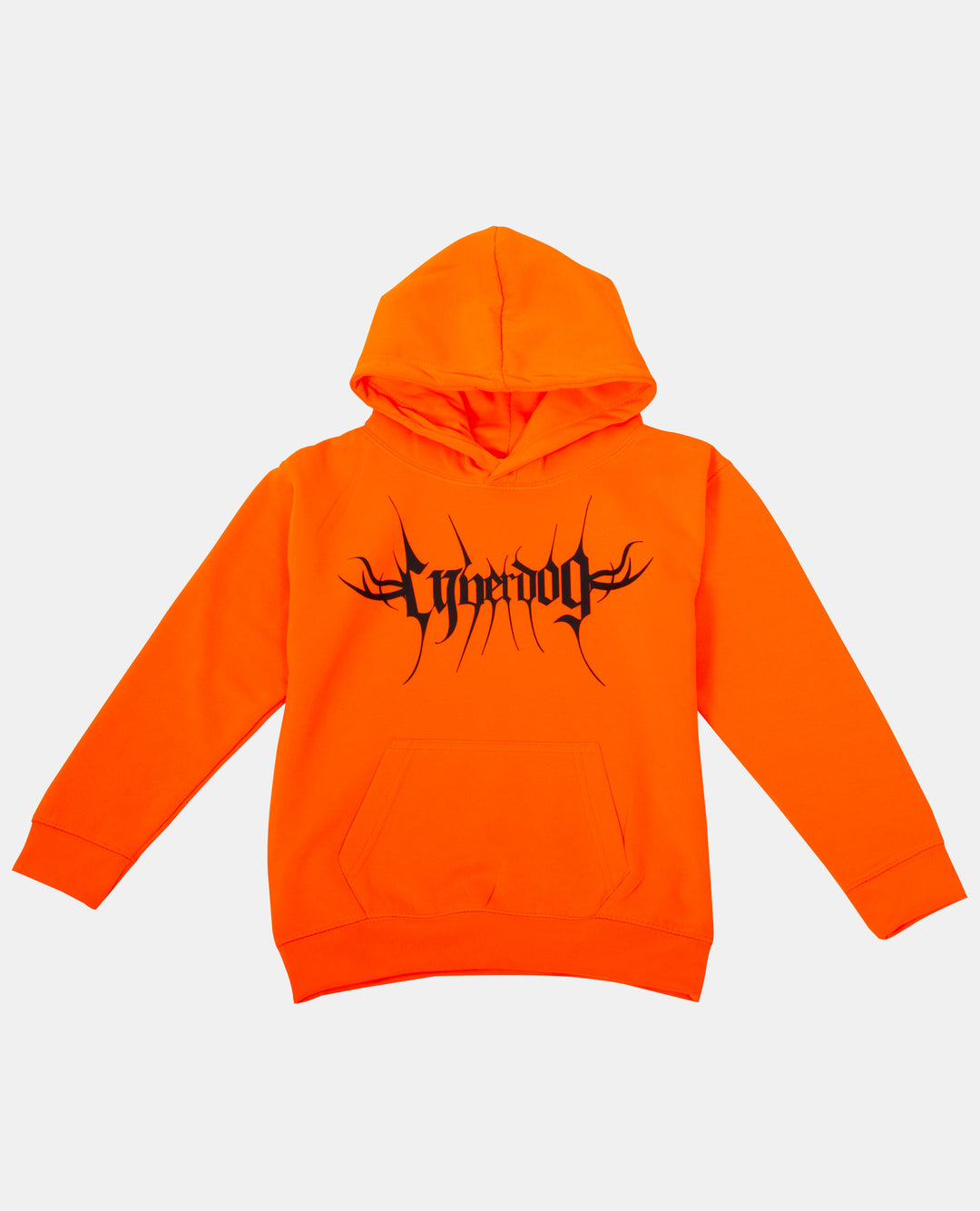 KIDS HOODIE CYBERLUX FLUO ORANGE FRONT