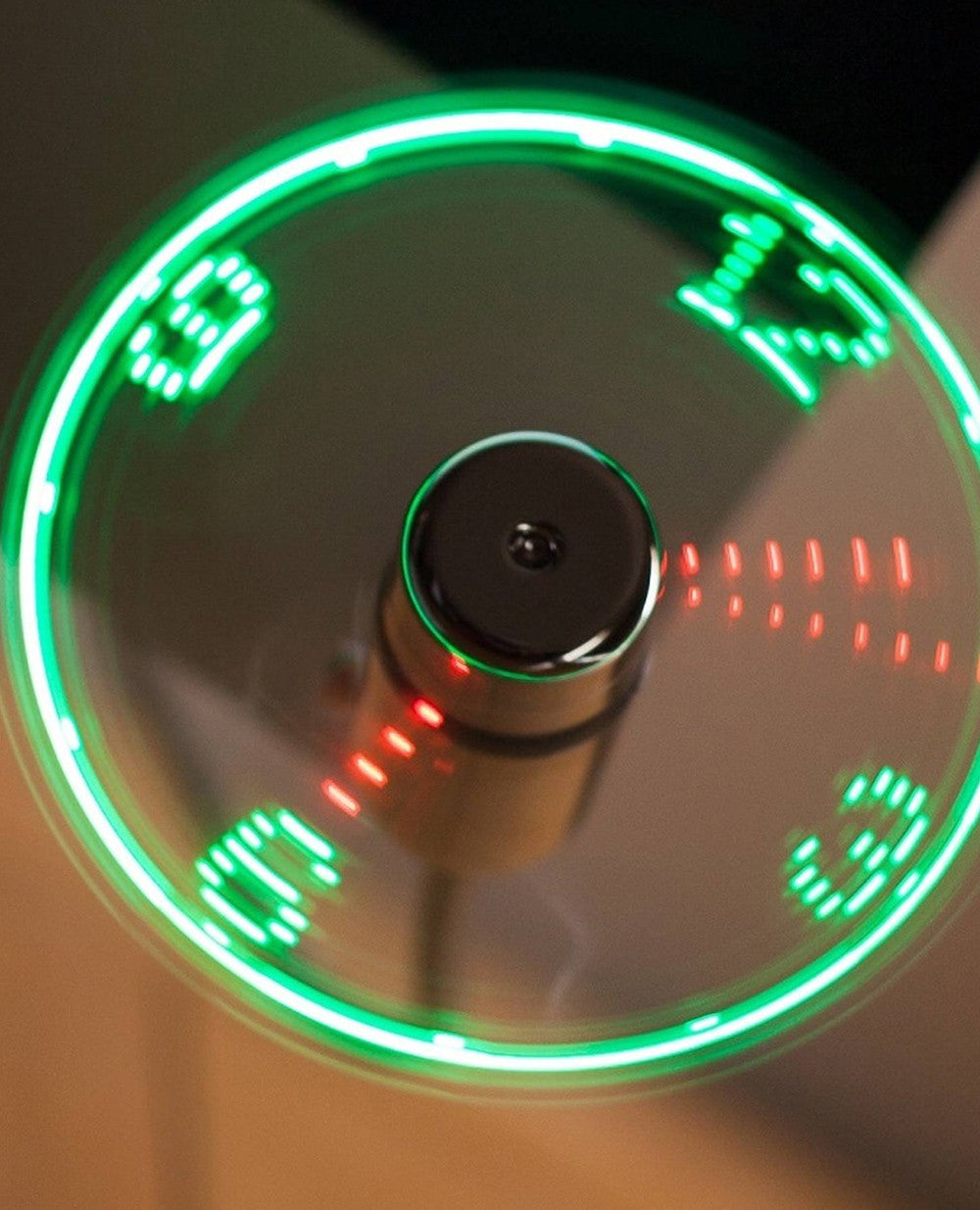 LED CLOCK FAN.