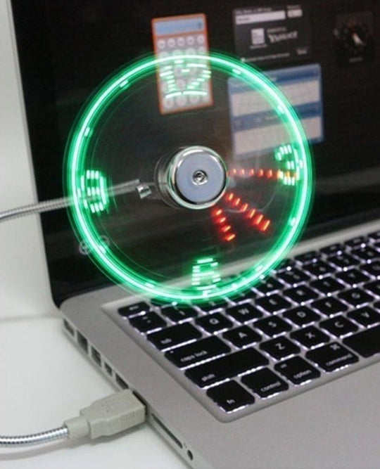 LED CLOCK FAN.