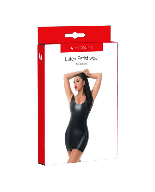 ME YOU LATEX MINI DRESS.