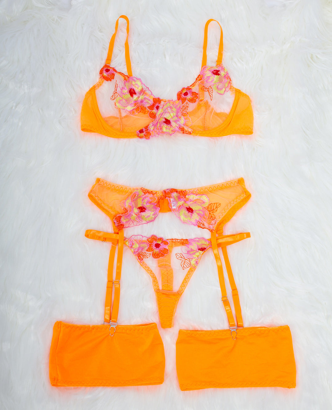 LOVE HEARTS SET FLUO_ORANGE