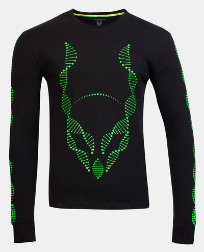 MENS L/S CYBERDOG DNA BLACK/GREEN FRONT