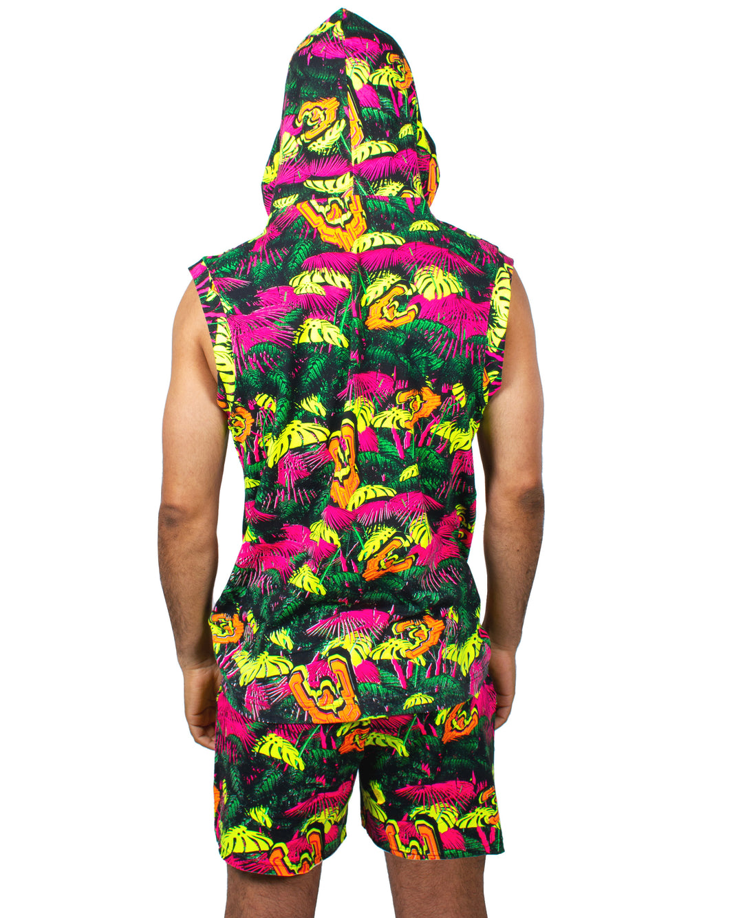 MENS TECH VEST NEON JUNGLE.