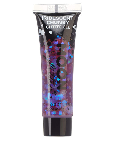 IRIDESCENT CHUNKY GLITTER GEL.
