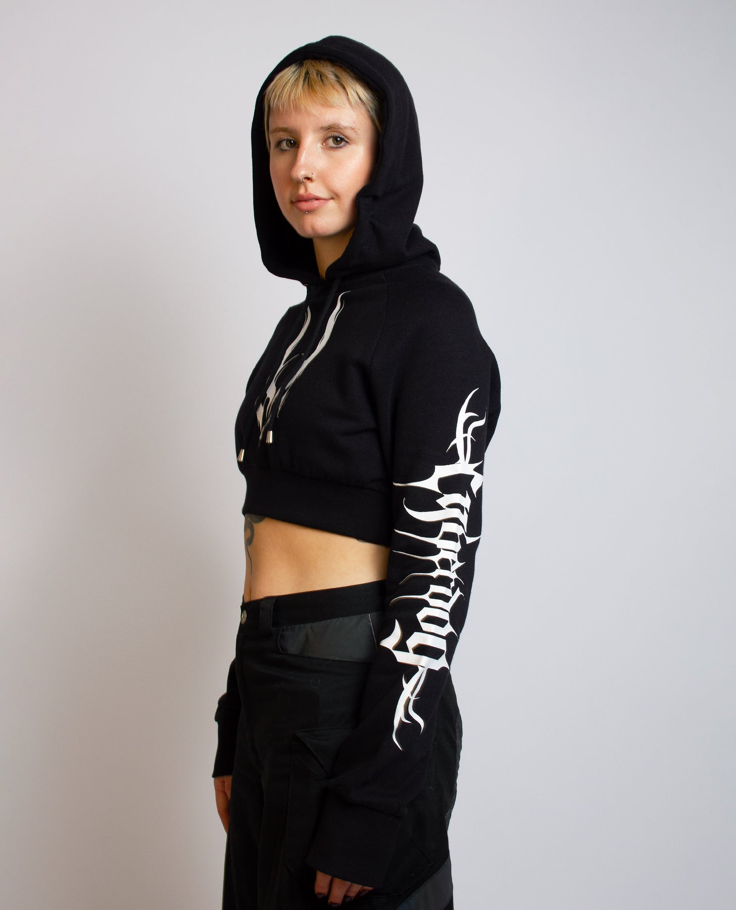 Cyberdog Rave CROPPED HOODIE CYBERLUX | Cyberdog London by Cyberdog - Rave clothing ...