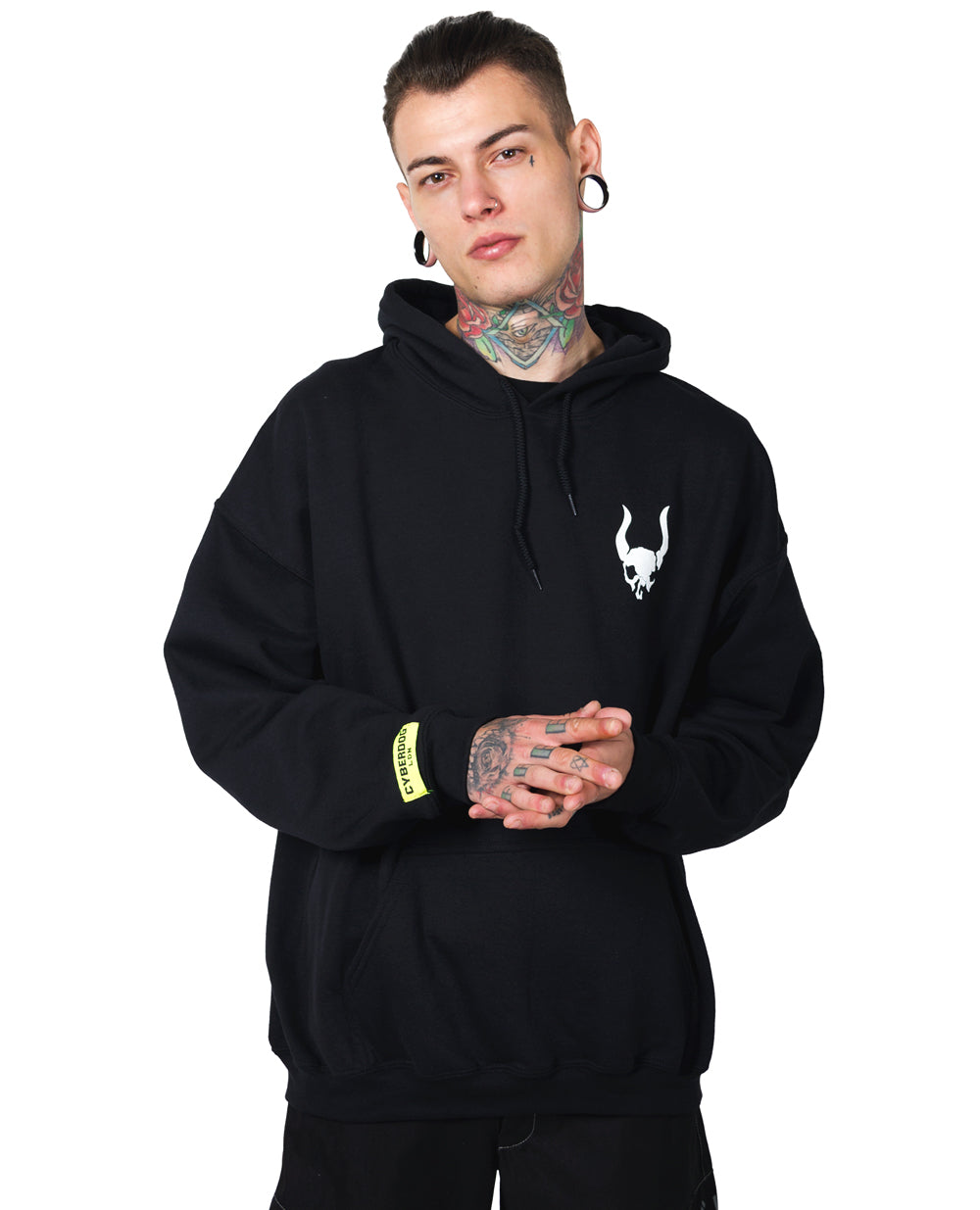 OVERSIZE LOGO SKULL HOODY.