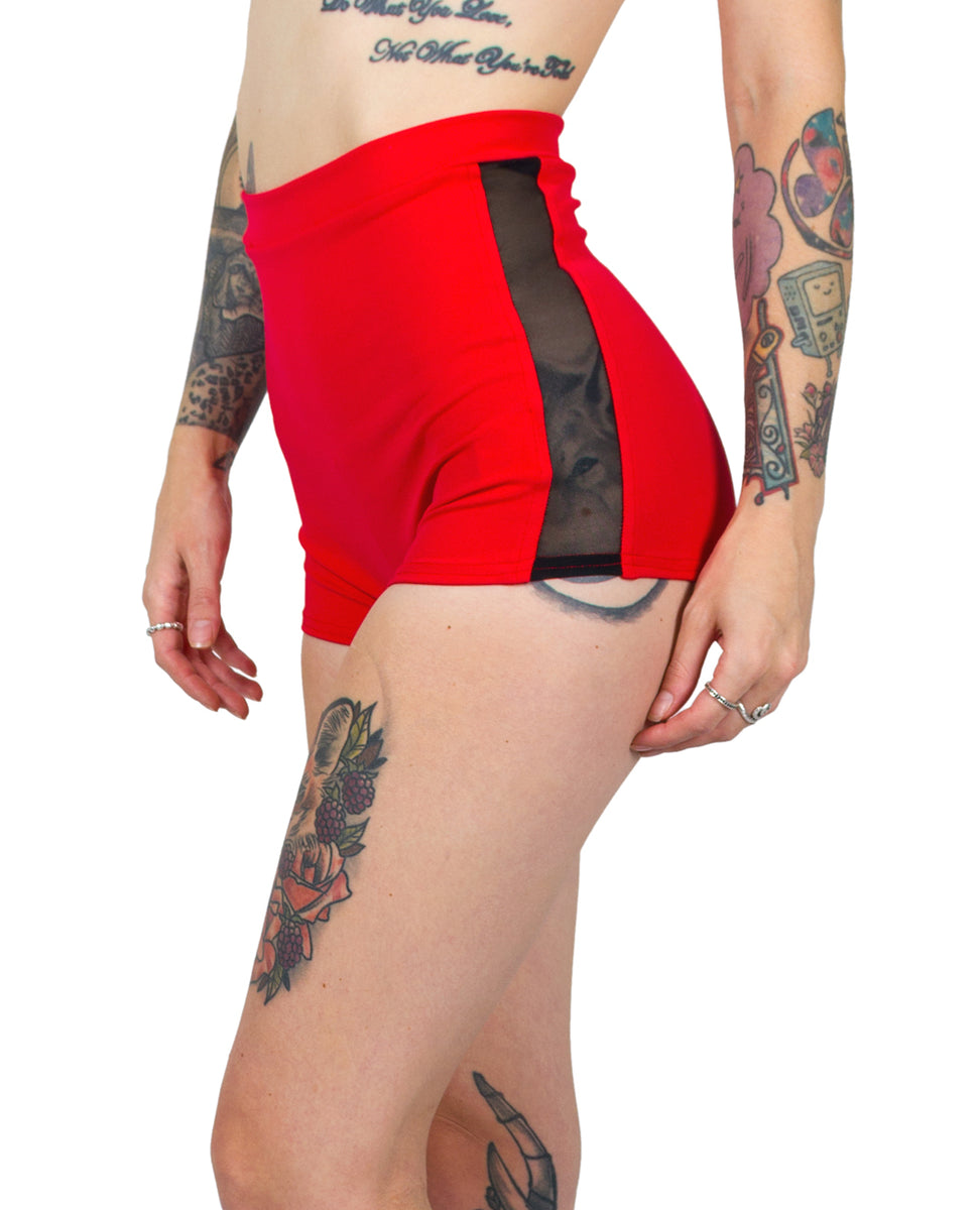 PADME HIGH WAISTED HOTPANTS | Cyberdog London by Cyberdog - Rave clothing, festival fashion
