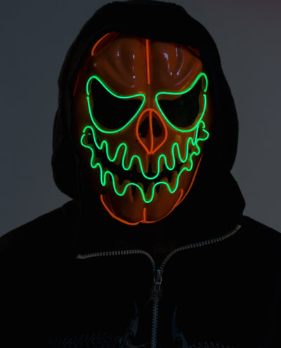 PUMPKIN HEAD LIGHT UP MASK.