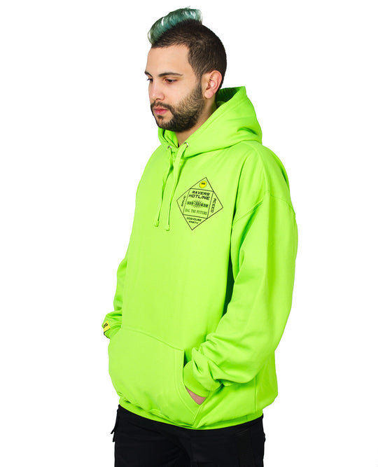 OVERSIZE RAVERS HOTLINE HOODY.