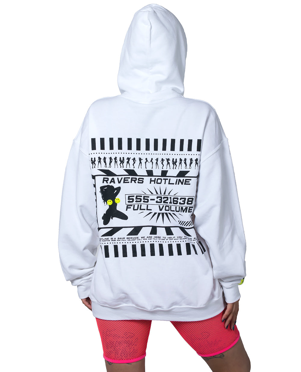 OVERSIZE RAVERS HOTLINE HOODY.