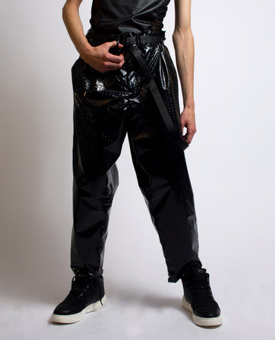 SLOUCH TROUSERS BLACK FRONT