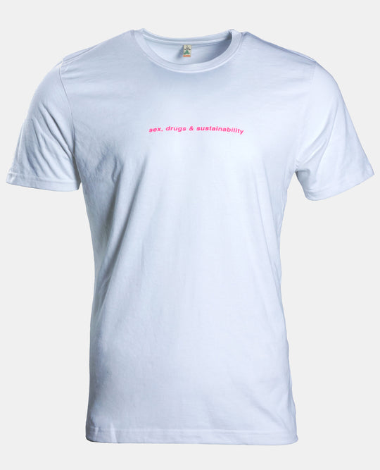 MENS SEX DRUGS & SUSTAINABILITY T-SHIRT