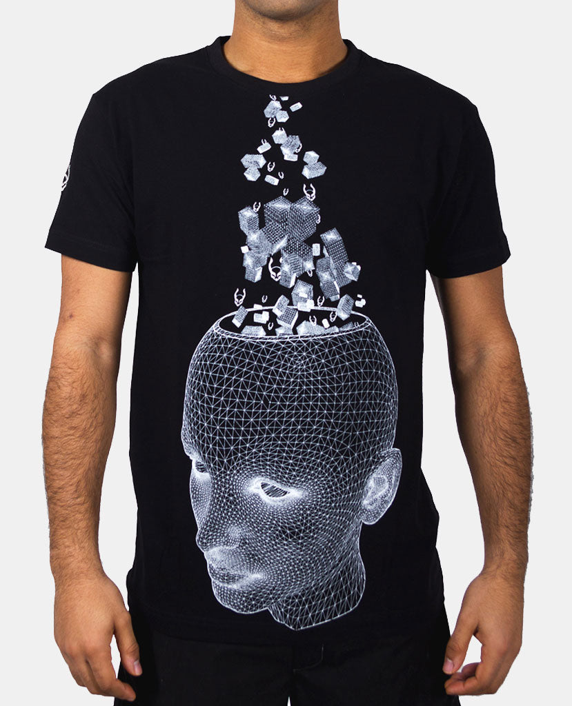 MENS WIREFRAME HEAD T-SHIRT