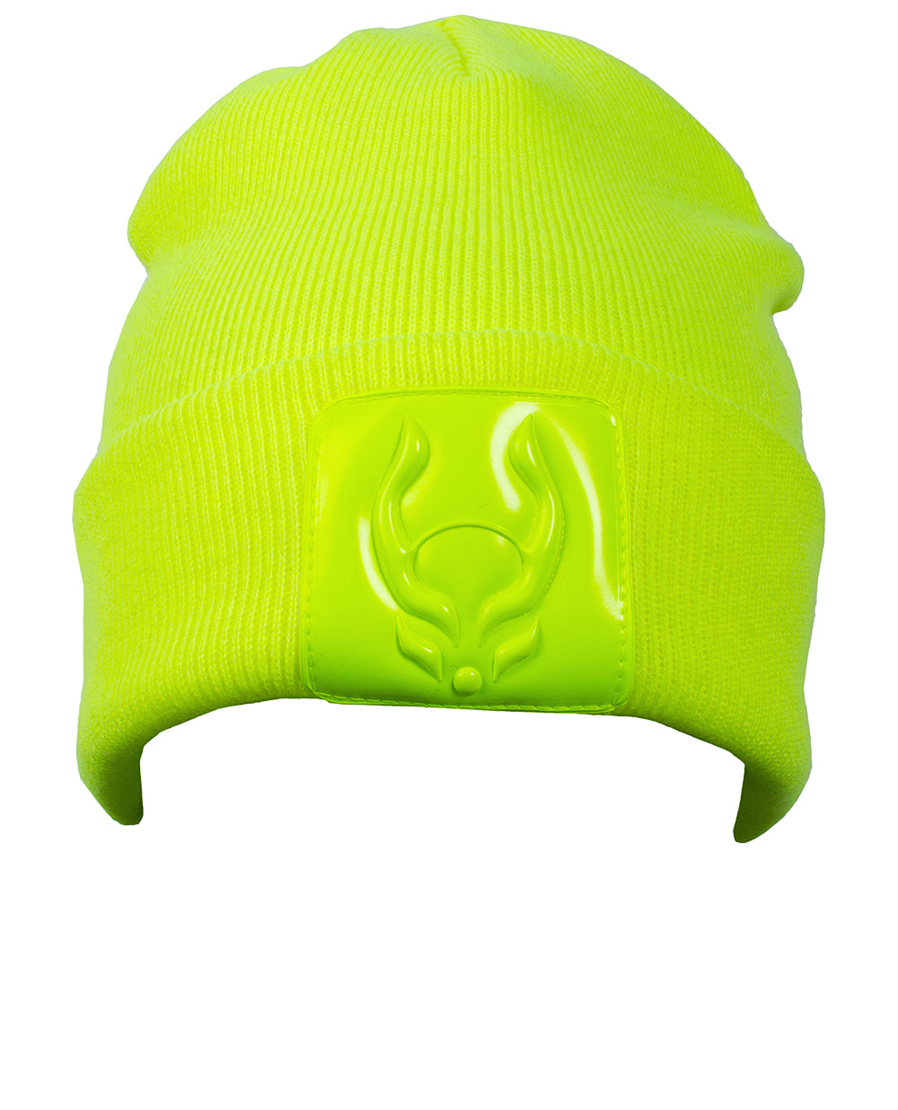 TECHNO LOGO FOLDED BEANIE.