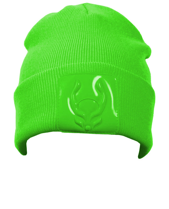 TECHNO LOGO FOLDED BEANIE.