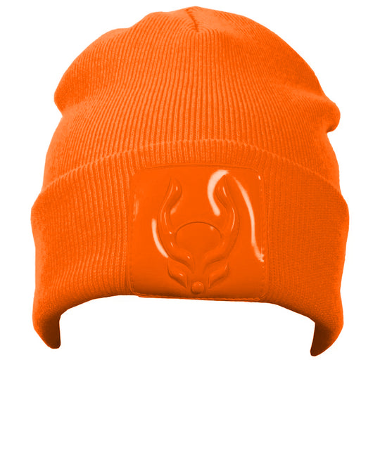 TECHNO LOGO FOLDED BEANIE.