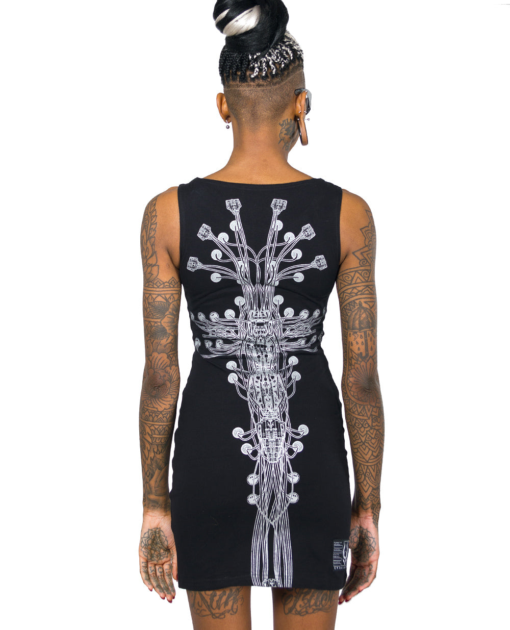 TREE OF LIFE BODYCON DRESS.