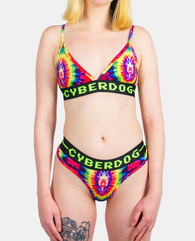 TRIANGLE BRALET SET TIE DYE.